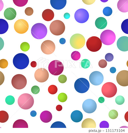 Multicolor background, colorful vector texture with circles. Splash effect banner. Dotted abstract illustration with blurred drops of rain. Seamless pattern for fabric, textile 131173104