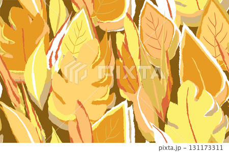 Floral seamless with hand drawn color exotic monstera leaves. Cute summer background. Tropic branches. Modern floral compositions. Fashion vector illustration for wallpaper, fabric, textile 131173311
