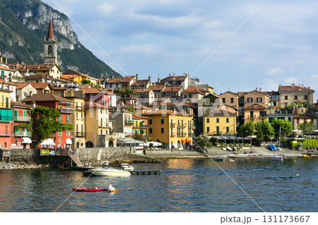 scenic Lago di Como - Varenna village, north of Italy 131173667