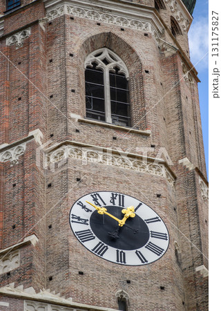 Bell tower of Frauenkirche Cathedral of Our Lady, Roman Catholic church and symbol of the city of Munich in Bavaria, Germany 131175827