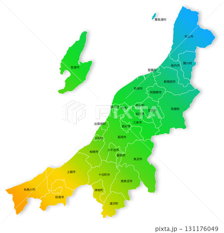 新潟県と市町村地図 131176049