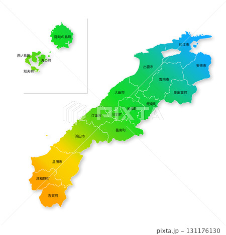 島根県と市町村地図 131176130