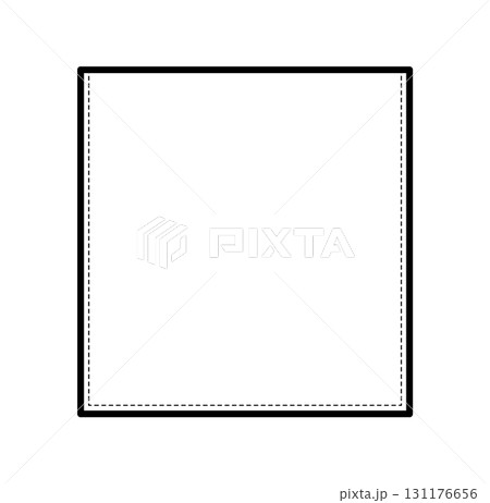 Top-stitched Square Patch Pocket technical...のイラスト素材 [131176656] - PIXTA