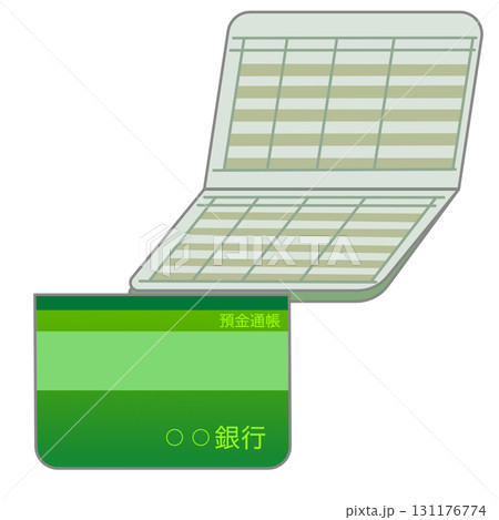 預金通帳(グリーン) 131176774
