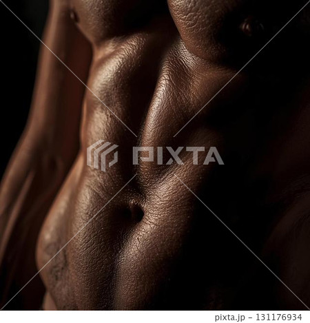 男性の腹筋 131176934