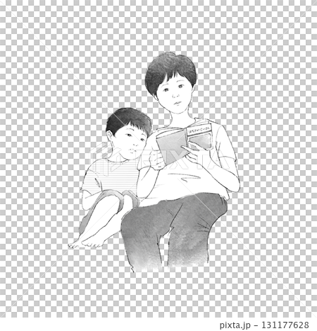 母親正在為她的孩子讀書 131177628