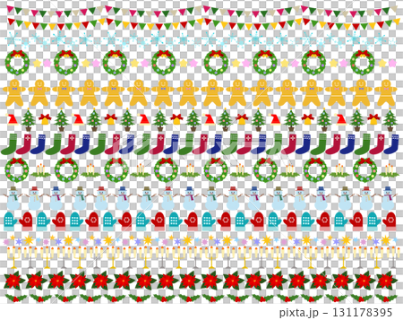 クリスマスのかわいいイラスト飾り罫セット(行事12) クリスマスのかわいいイラスト飾り罫セット(行事12) 131178395