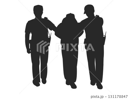 police arresting man stock illustration 131178847