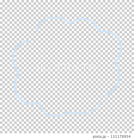 手書きの空気や雲のようなふわふわな形 - シンプルおしゃれな吹き出しやフレームなどの装飾素材 131178954