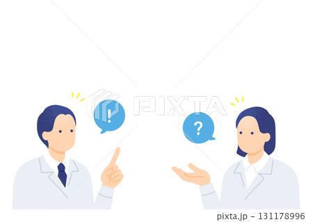 問題解決のヒントを発見した建設現場の男女チームのイラスト 131178996