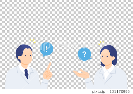 問題解決のヒントを発見した建設現場の男女チームのイラスト 131178996