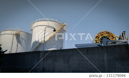 industrial silos on the factory 131179066