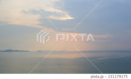 beautiful view of sea and sky in the morning, natural background 131179175