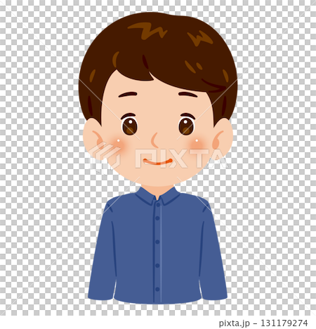 Male upper body illustration Male upper body illustration 131179274