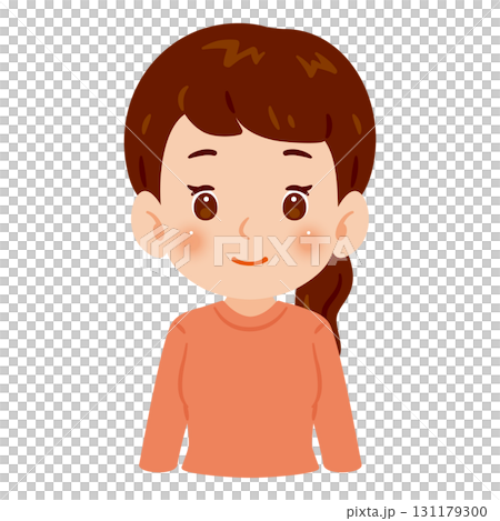 Woman's upper body illustration Woman's upper body illustration 131179300