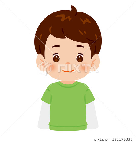 男の子の上半身イラスト 131179339