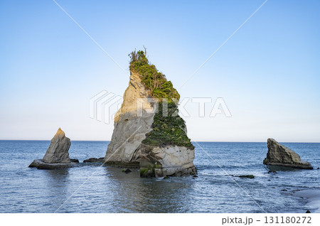 千葉県いすみ市　雀島　地震で崩れた夫婦岩 131180272