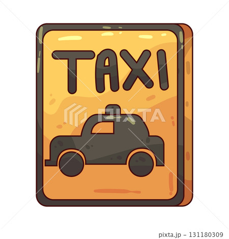illustration of taxi stand sign 131180309