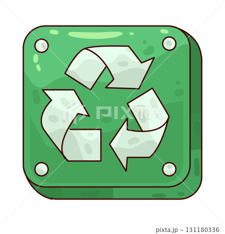 illustration of recycling sign illustration of recycling sign 131180336