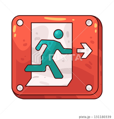illustration of emergency exit sign illustration of emergency exit sign 131180339