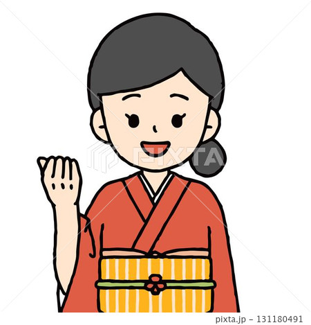 仲居さんがガッツポーズをしている 仲居さんがガッツポーズをしている 131180491