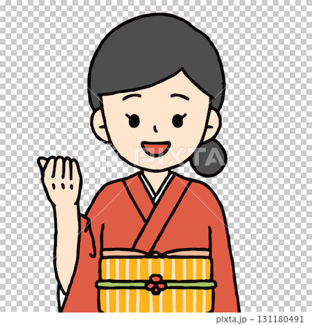 仲居さんがガッツポーズをしている 仲居さんがガッツポーズをしている 131180491
