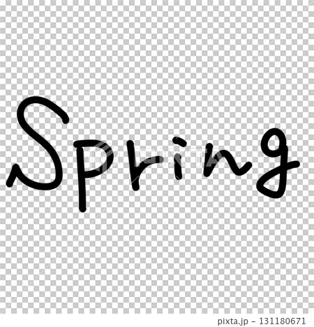 手書きのスプリングの文字 手書きのスプリングの文字 131180671