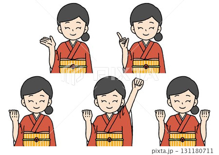 仲居さんのポーズセット 131180711