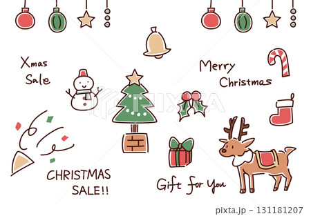 クリスマスのベクター素材セット 131181207