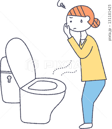 トイレの匂いが気になる女性 131181425