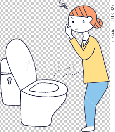 トイレの匂いが気になる女性 131181425