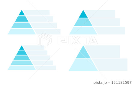 階層を表すピラミッドのインフォグラフィック 131181597