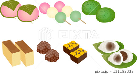 和菓子のセット 131182338
