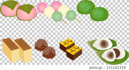 和菓子のセット 131182338