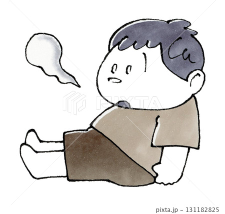 放心状態の男の子 放心状態の男の子 131182825