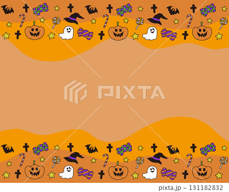 ハロウィンのお化けたちの背景イラスト 131182832