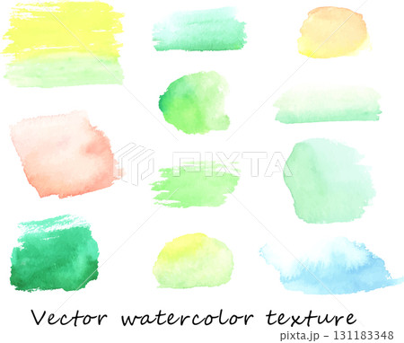 水彩テクスチャの装飾　ベクター 131183348
