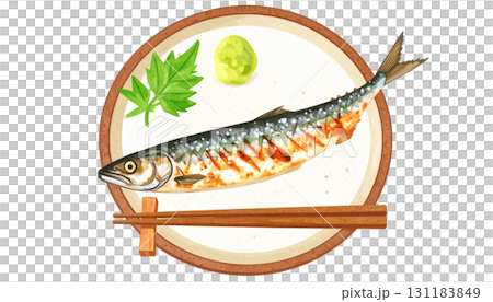 Fish dish illustration material Fish dish illustration material 131183849