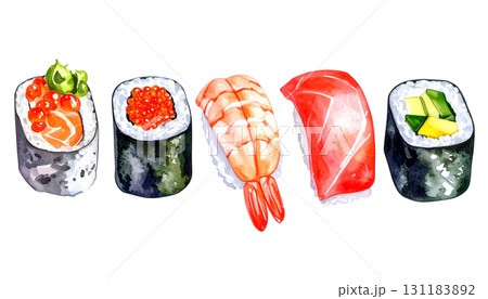 お寿司のイラスト素材 131183892