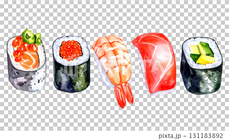 お寿司のイラスト素材 131183892