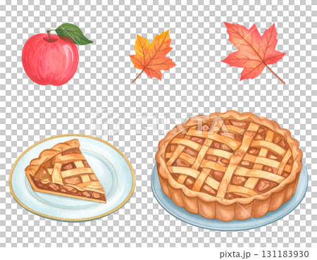 Apple pie illustration material 131183930