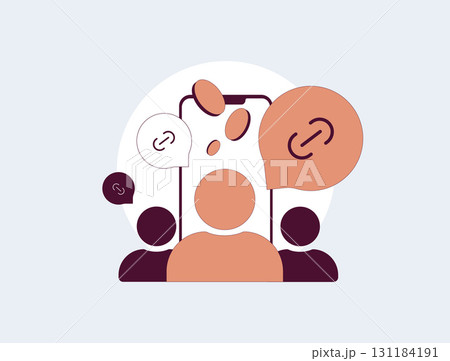 Affiliate marketing with referral program strategy. Referral links, revenue sharing, passive income and commission based promotion in digital business. Referral promotion vector illustration Affiliate marketing with referral program strategy. Referral links, revenue sharing, passive income and commission based promotion in digital business. Referral promotion vector illustration 131184191