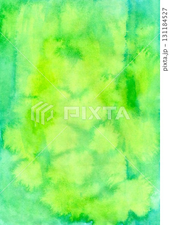 緑色のにじみ絵（和紙にアクリル絵の具でペイント） 131184527