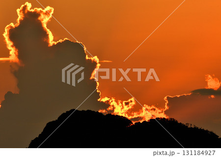 五島灘、角力灘、大角力の夕景 五島灘、角力灘、大角力の夕景 131184927