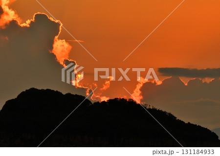 五島灘、角力灘、大角力の夕景 五島灘、角力灘、大角力の夕景 131184933