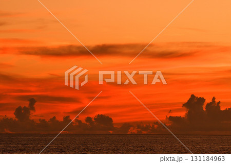 五島灘、角力灘、大角力の夕景 131184963