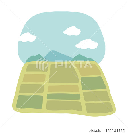 田園風景　イラスト 131185535