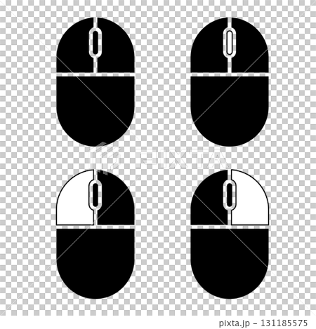 Mouse illustration showing click and scroll operations Mouse illustration showing click and scroll operations 131185575