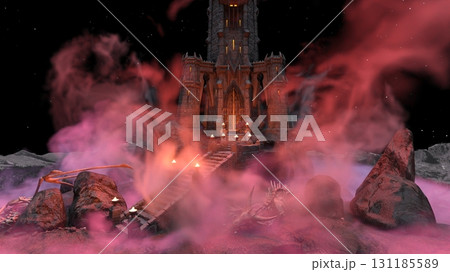 霧の中の塔のある城 霧の中の塔のある城 131185589