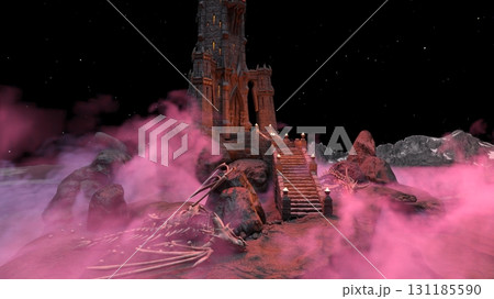 霧の中の塔のある城 霧の中の塔のある城 131185590